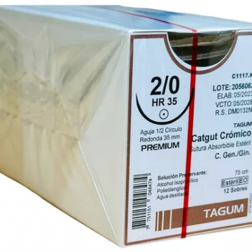 CATGUT 2/0 CROMICO HR35 