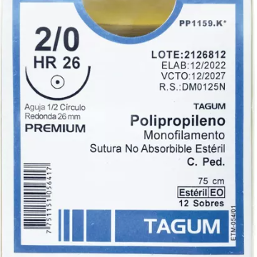 POLIPROPILENO 2/0 HR26