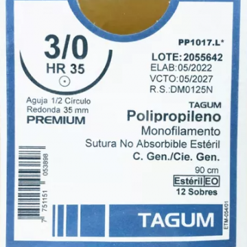 POLIPROPILENO 3/0 HR35
