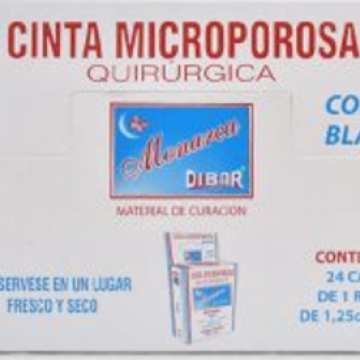 CINTA MICROPOROSA QUIRÚRGICA BLANCA (En Cajillas)