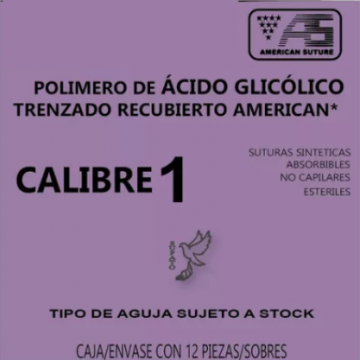 SUTURA ACIDO POLIGLICÓLICO 1/0