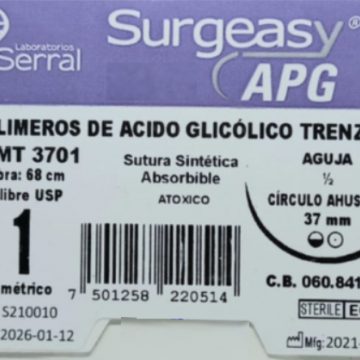 SUTURA ACIDO POLIGLICÓLICO 1/0 