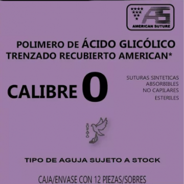SUTURA ACIDO POLIGLICÓLICO 0/0